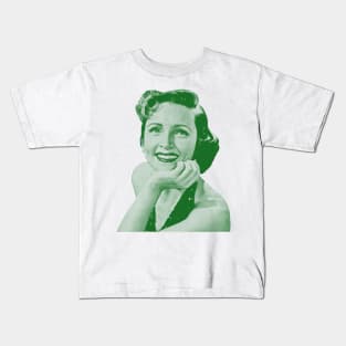 betty white - green solid style Kids T-Shirt